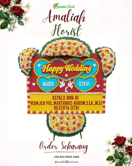 Papan Bunga Pernikahan Denanyar